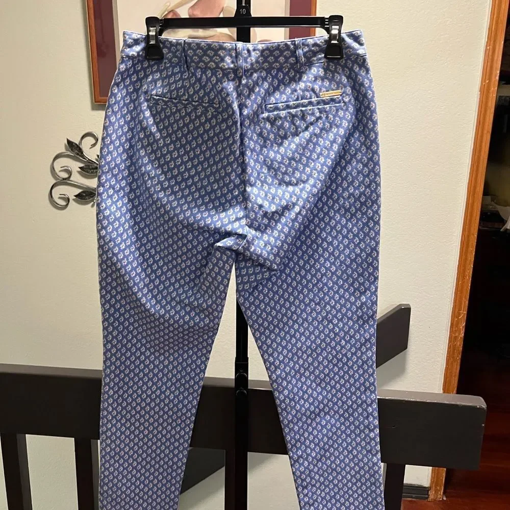 Michael Kors Blue and White Patterned Pants NWOT #DP312